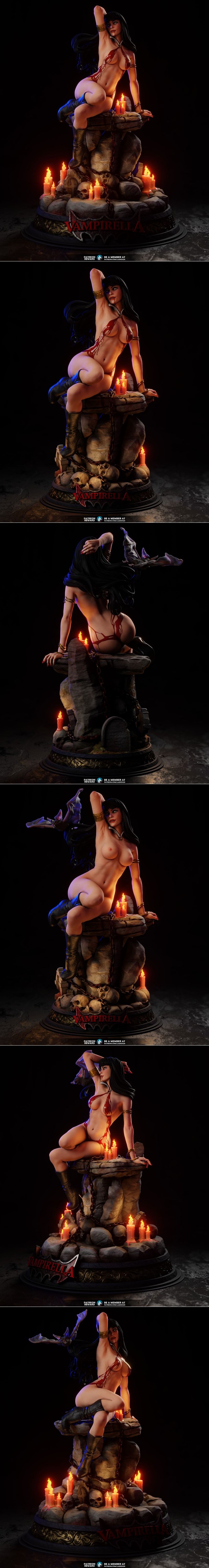 LA3Design - Vampirella - 3D打印模型双版本|LA3Design – Vampirella – 2 Versions – 3D Print Model STL