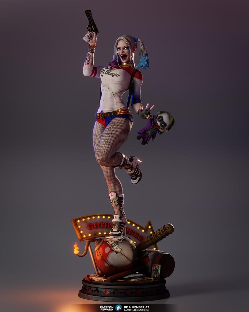 LA3Design - 哈莉奎茵 2024 春夏款 3D打印模型|LA3Design – Harley Quinn SS Version – 3D Print Model STL