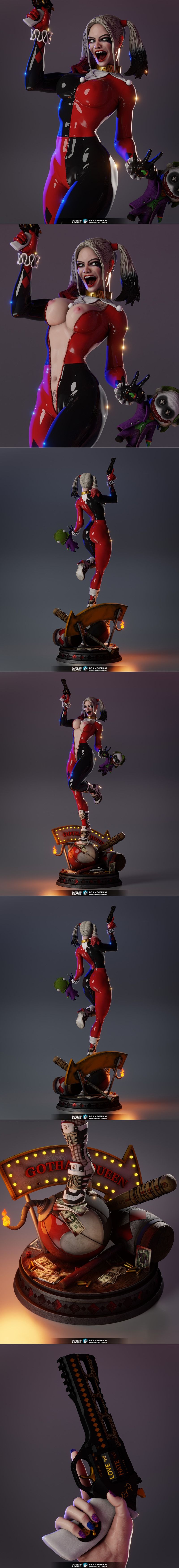 LA3Design - 哈莉·奎茵漫画版 - 3D打印模型|LA3Design – Harley Quinn Comics version – 3D Print Model STL