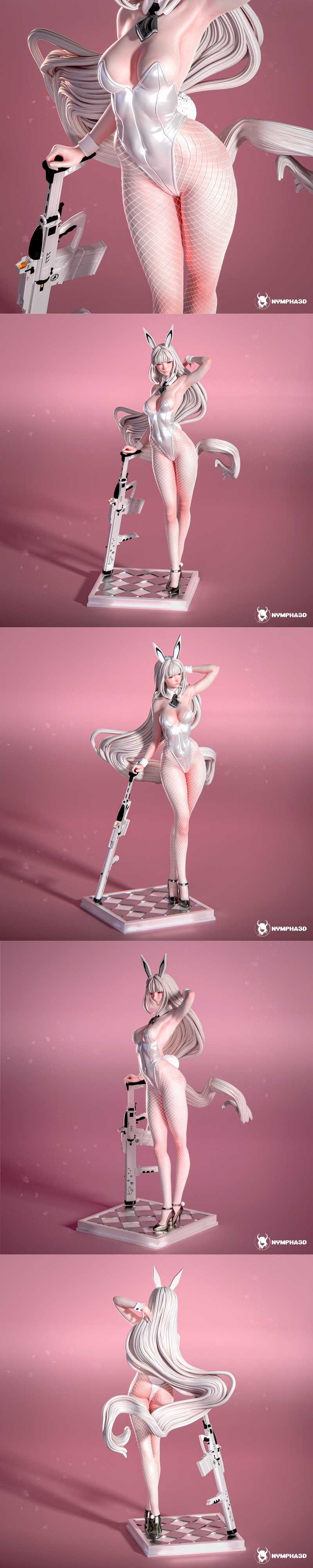 Nympha·白（胜利女神·尼凯）3D打印模型|Nympha – Blanc (Goddess of Victory – NIKKE) – 3D Print Model STL