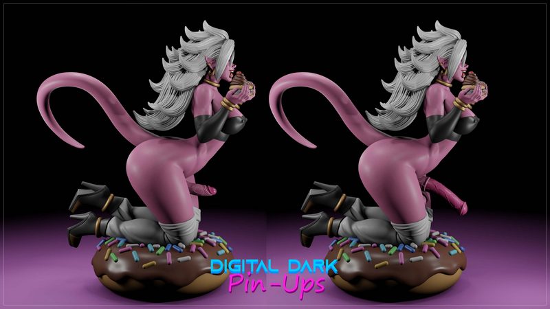 数字暗黑贴纸少女 - 安卓21 - 3D打印模型|Digital Dark Pin-Ups – Android 21 – 3D Print Model