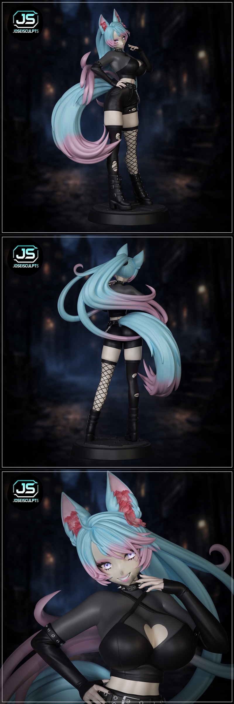 银月谷的哥特风3D打印模型|joseisculpts – Goth SilverVale – 3D Print Model STL