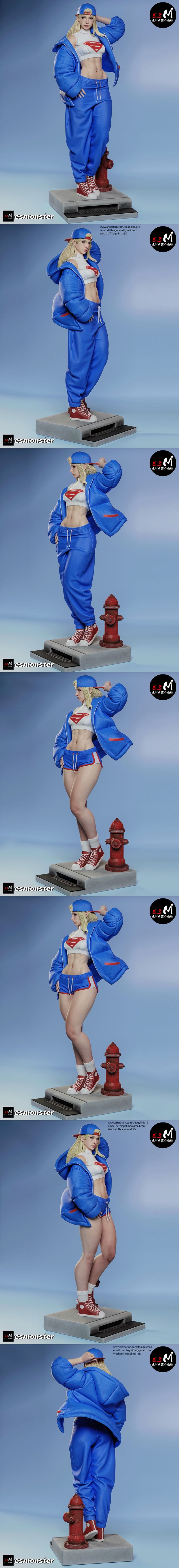 E.S.怪物 - 超级女孩P1-P2 - 3D打印模型|E.S Monster – Super Girl P1-P2 – 3D Print Model STL