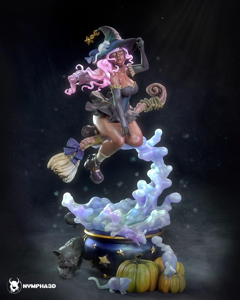 Nympha - 女巫 - 3D打印模型|Nympha – Witch – 3D Print Model STL