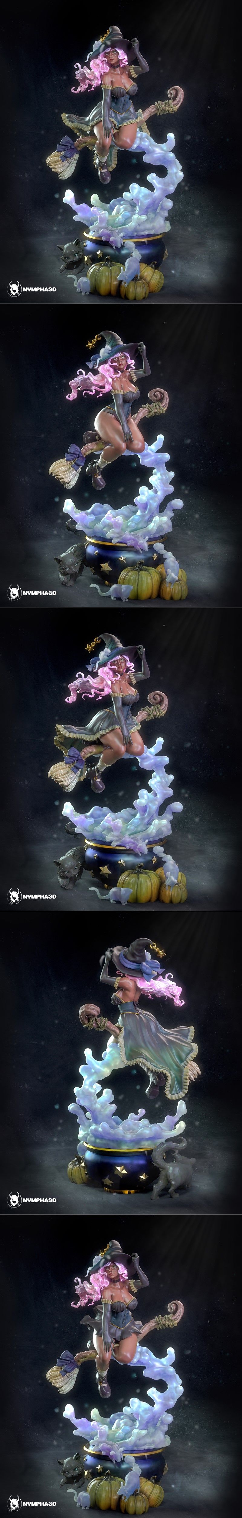 Nympha - 女巫 - 3D打印模型|Nympha – Witch – 3D Print Model STL