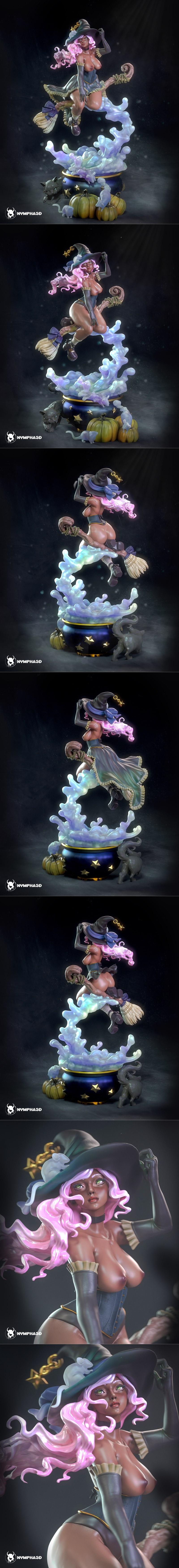 Nympha - 女巫 - 3D打印模型|Nympha – Witch – 3D Print Model STL