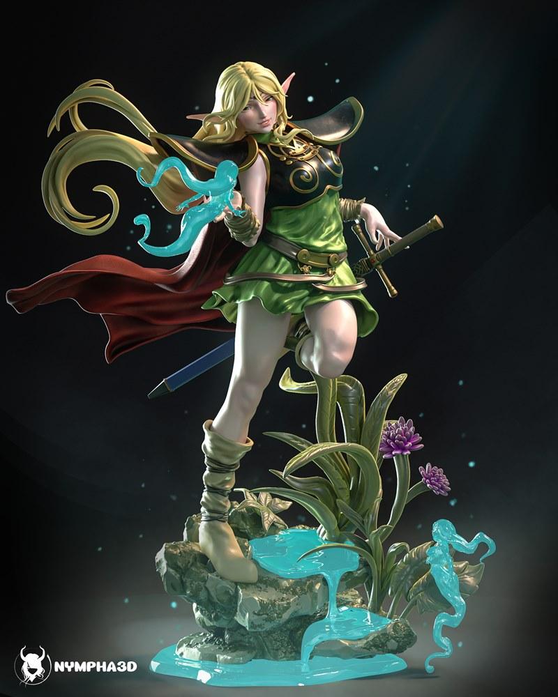 Nympha - Deedlit 3D打印模型|Nympha – Deedlit – 3D Print Model STL