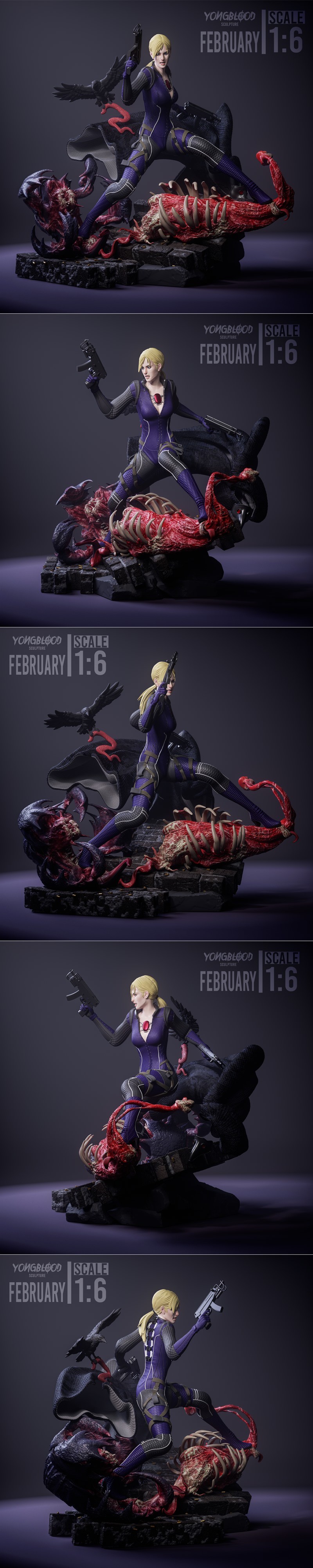 永血雕塑 - 詹妮弗·瓦伦蒂恩战斗套装 - 3D打印模型|Yongblood Sculpture – Jill Valentine Battle Suit – 3D Print Model STL