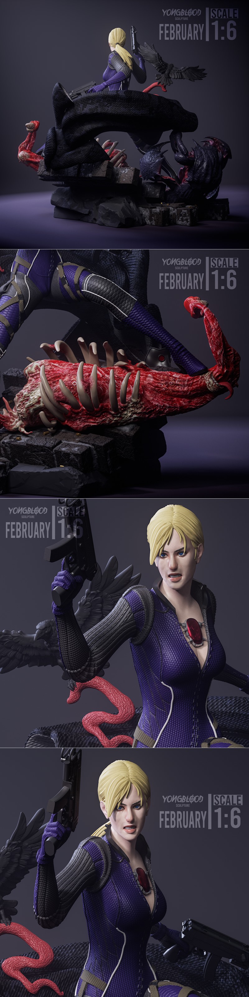 永血雕塑 - 詹妮弗·瓦伦蒂恩战斗套装 - 3D打印模型|Yongblood Sculpture – Jill Valentine Battle Suit – 3D Print Model STL