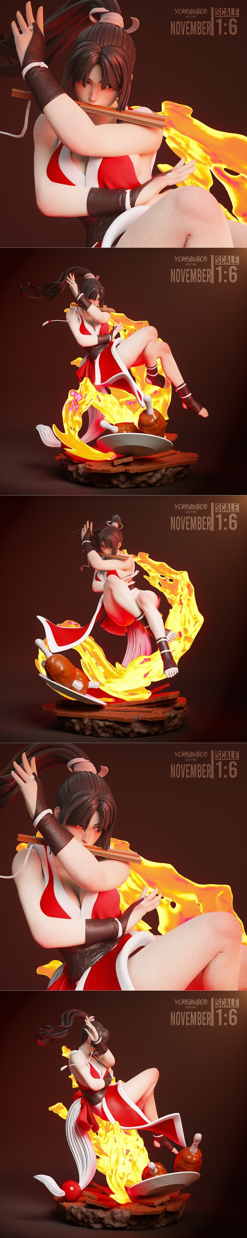 永血雕塑 - 玛依希兰尼 - 3D打印模型|Yongblood Sculpture – Mai Shiranui – 3D Print Model STL