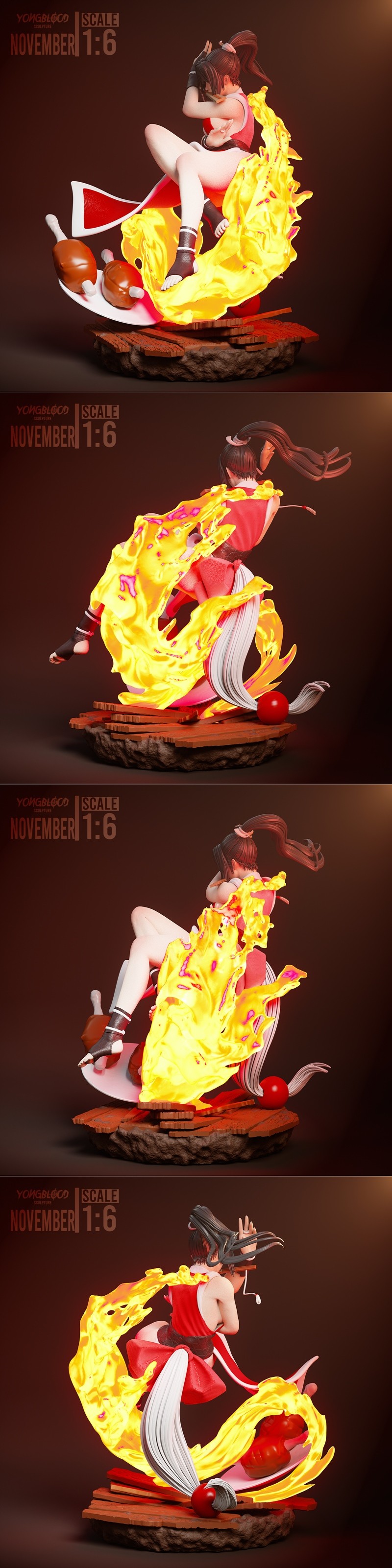 永血雕塑 - 玛依希兰尼 - 3D打印模型|Yongblood Sculpture – Mai Shiranui – 3D Print Model STL