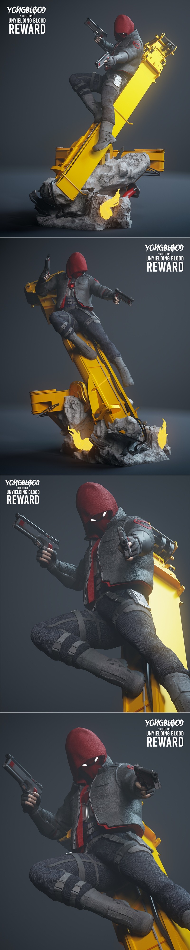 红斗篷2 3D打印模型|Yongblood Sculpture – Red Hood 2 – 3D Print Model STL