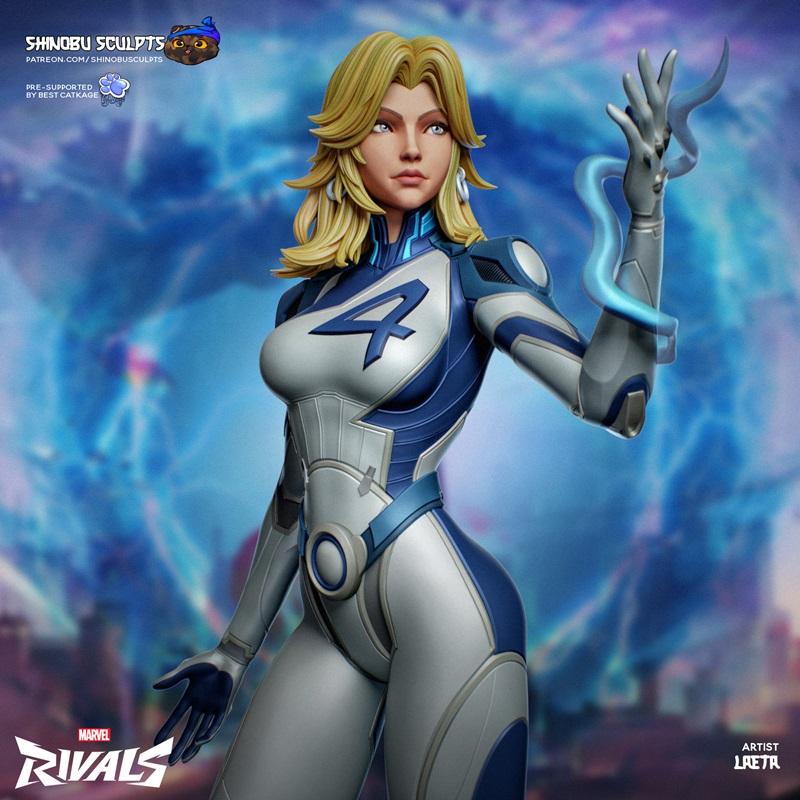 Shinobu Sculpts – Invisible Woman – Marvel Rivals – 3D Print Model STL