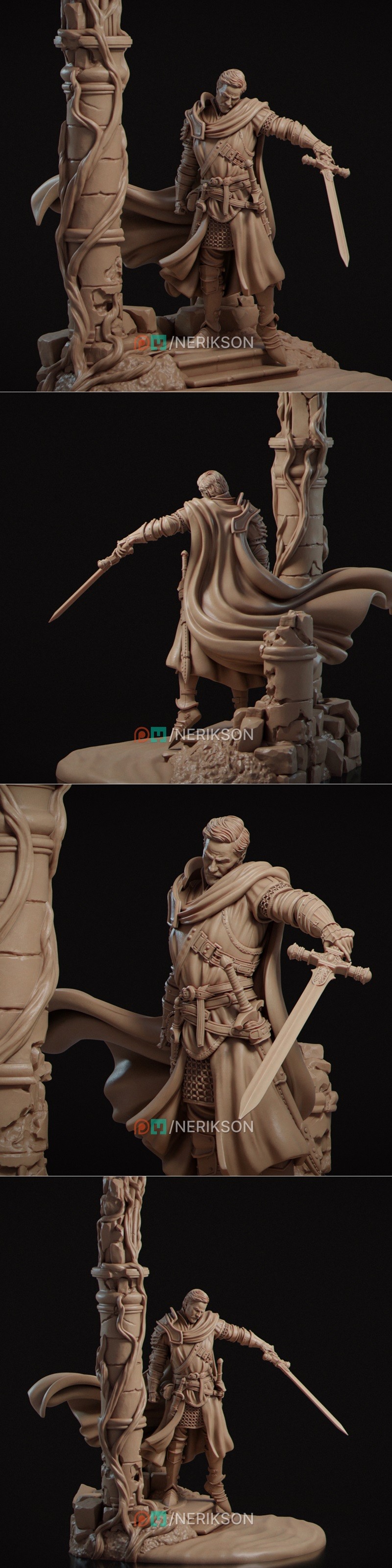 Nerikson 《Bedivere》忠诚的悲剧 3D打印模型|Nerikson – Bedivere – The Tragedy of Loyalty – 3D Print Model STL