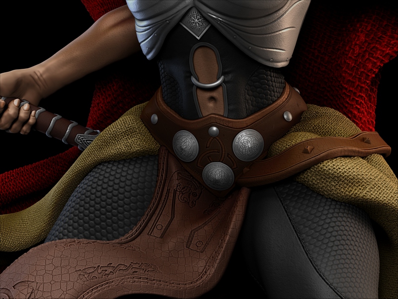 龙之收藏者——索尔女士 3D打印模型|Dragon Collector – Lady Thor – 3D Print Model