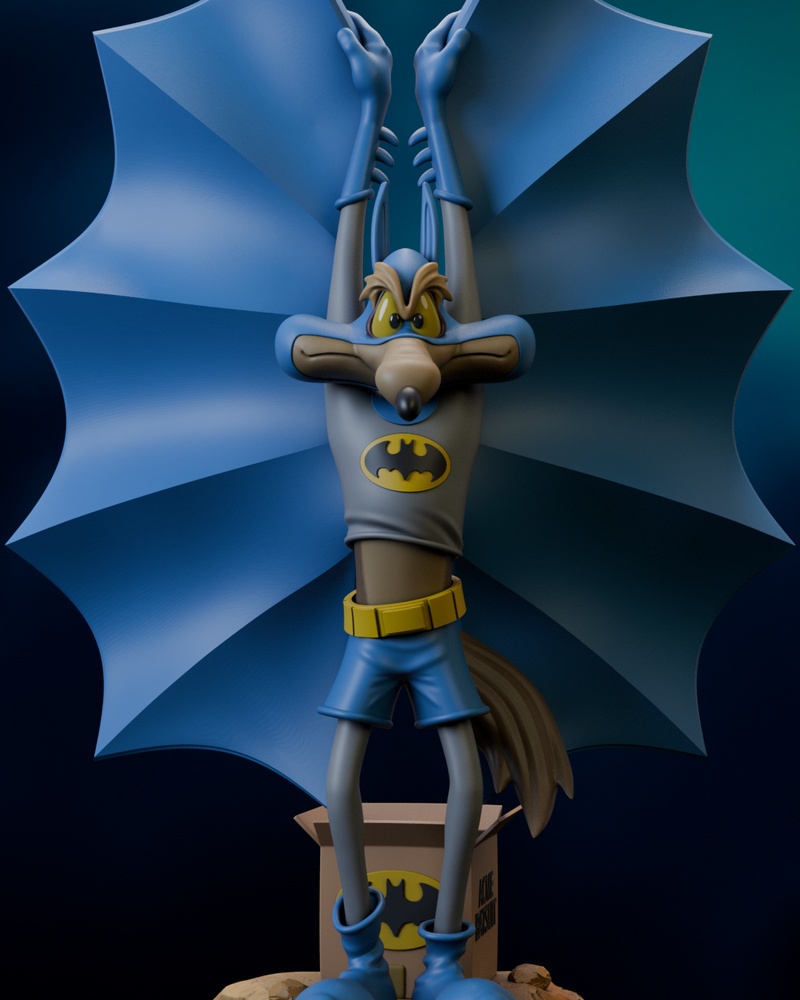 Merge Project Figures – Wile. E Coyote – Batman – 3D Print Model