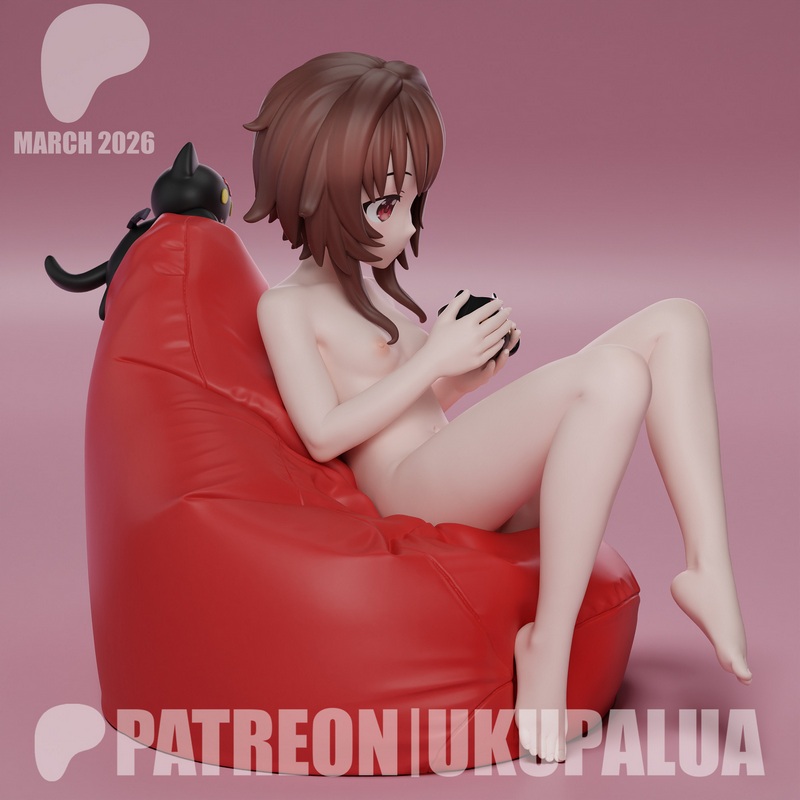 Ukupalua 搞笑番剧 Megumin 3D打印模型|Ukupalua – Casual Megumin – Konosuba NSFW – 3D Print Model