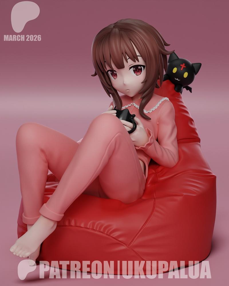 Ukupalua系列之《咒术回战》角色梅温3D打印模型|Ukupalua – Konosuba – Megumin – 3D Print Model STL