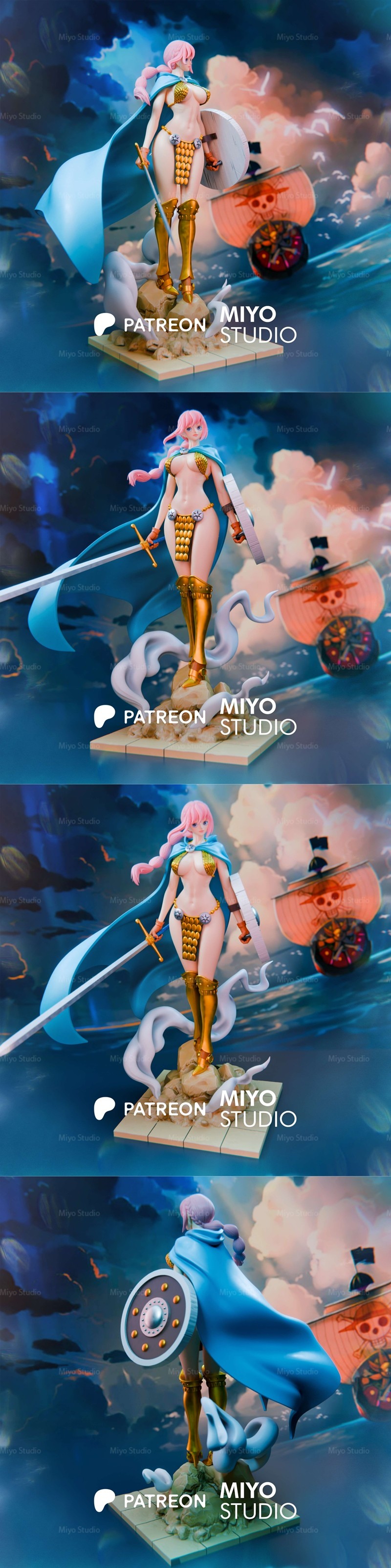 Miyo Studio - 一拳超人 - 草帽一伙3D打印模型|Miyo Studio – Rebecca – One Piece – 3D Print Model STL
