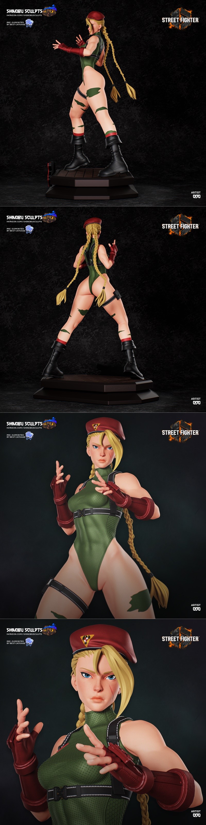 Shinobu匠心打造：街霸Cammy 3D打印模型|Shinobu Sculpts – Cammy – Street Fighter – 3D Print Model STL