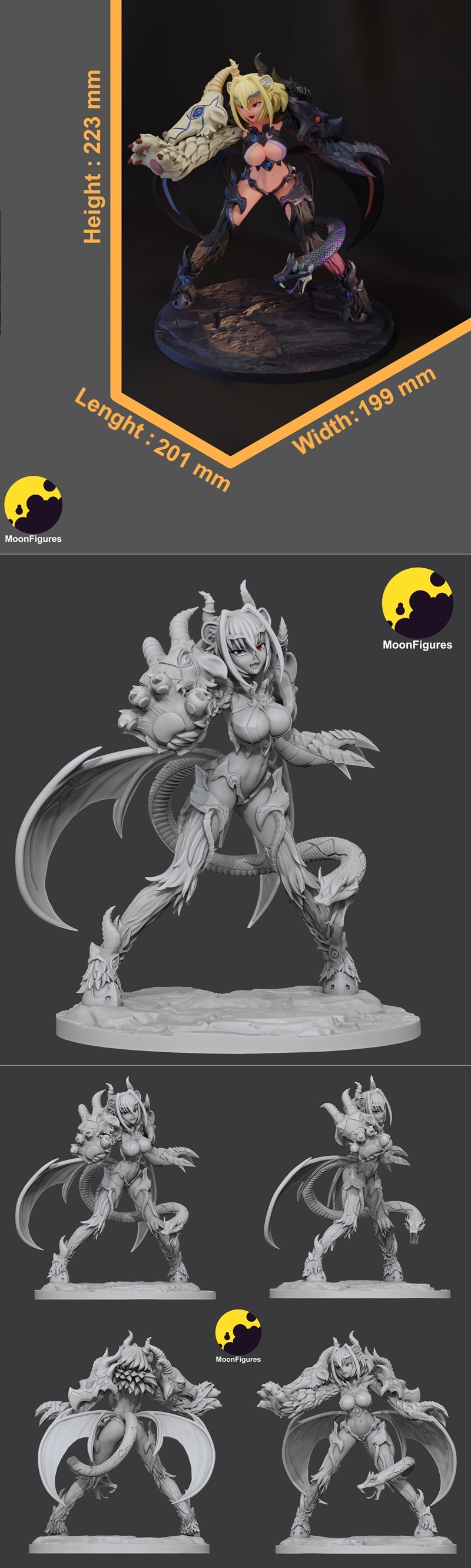 月之图腾——奇美拉——3D打印模型|MoonFigures – Chimaera – 3D Print Model STL
