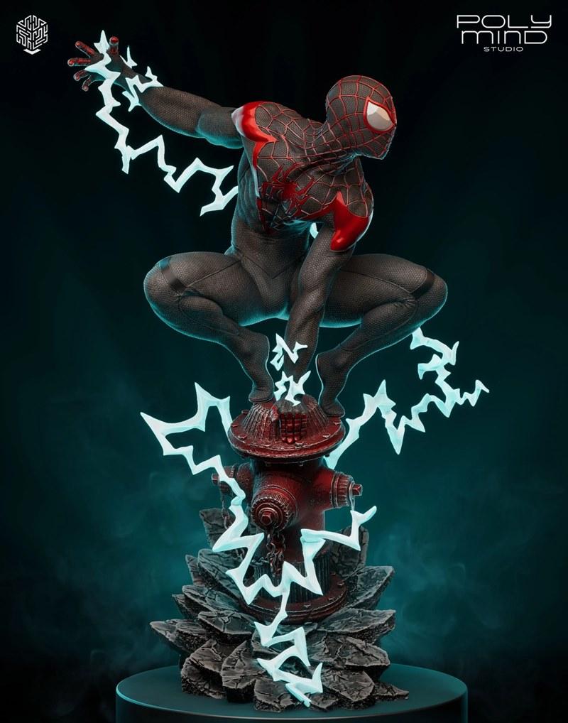 PolyMind Studio - 真人快打 - 米尔顿·莫拉莱斯 3D打印模型|PolyMind Studio – Miles morales – 3D Print Model STL