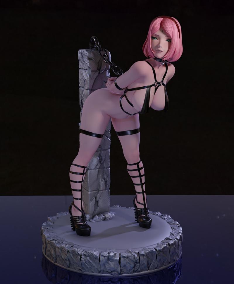 Momoji 3D打印模型：樱花角色立体造型|Momoji – Sakura – 3D Print Model STL