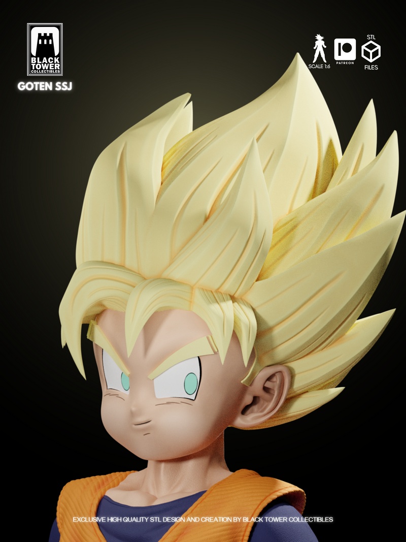 Black Tower Collectibles – Goten SSJ – 3D Print Model