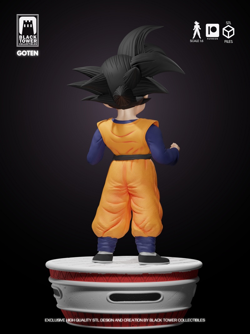 黑塔收藏品-Goten-3D打印模型|Black Tower Collectibles – Goten – 3D Print Model