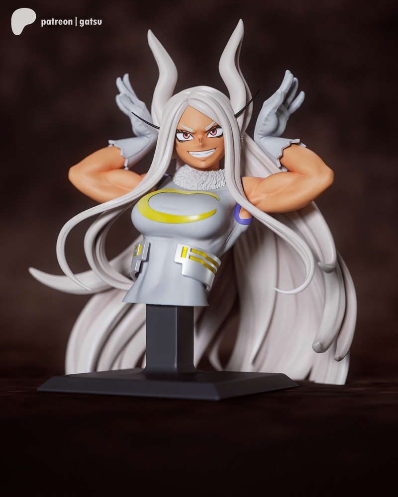 Gatsu Studios《我的英雄学院》米尔科·布斯特 3D打印模型|Gatsu Studios – My Hero Acedemia – Mirko Bust – 3D Print Model