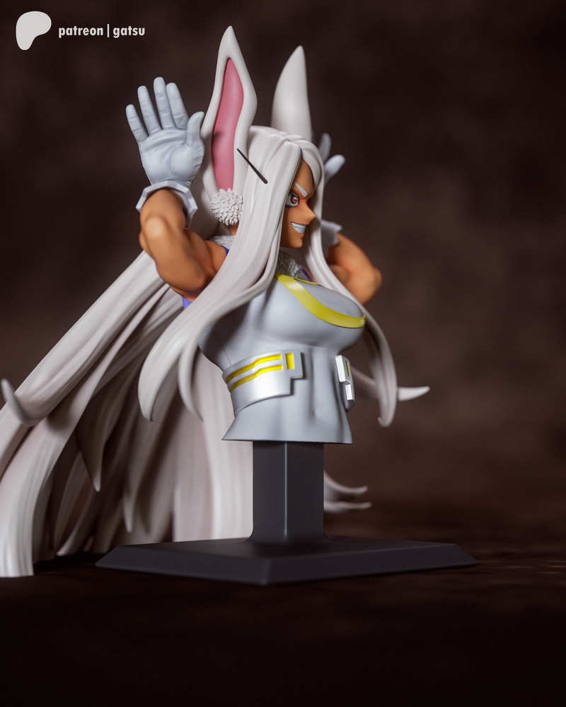 Gatsu Studios《我的英雄学院》米尔科·布斯特 3D打印模型|Gatsu Studios – My Hero Acedemia – Mirko Bust – 3D Print Model