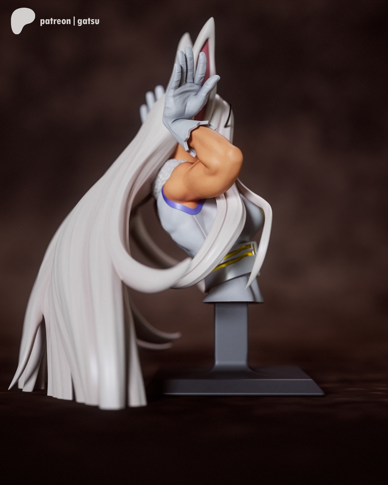 Gatsu Studios《我的英雄学院》米尔科·布斯特 3D打印模型|Gatsu Studios – My Hero Acedemia – Mirko Bust – 3D Print Model