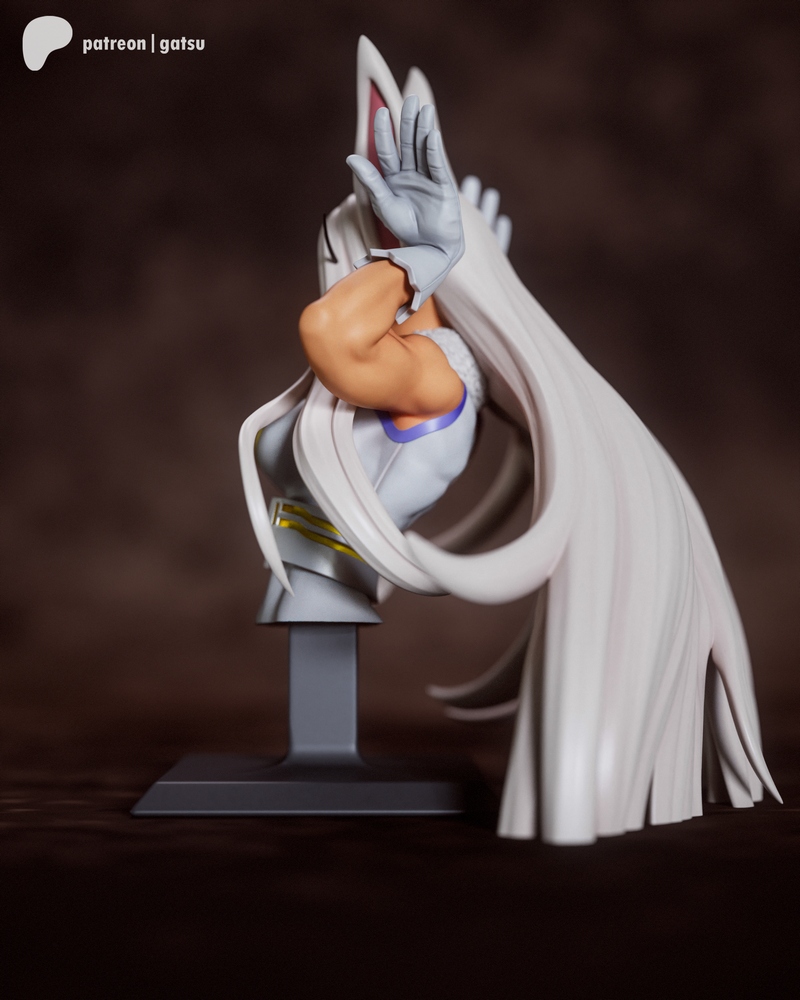 Gatsu Studios《我的英雄学院》米尔科·布斯特 3D打印模型|Gatsu Studios – My Hero Acedemia – Mirko Bust – 3D Print Model