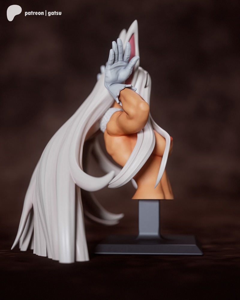 Gatsu Studios《我的英雄学院》米尔科·布斯特 3D打印模型|Gatsu Studios – My Hero Acedemia – Mirko Bust – 3D Print Model
