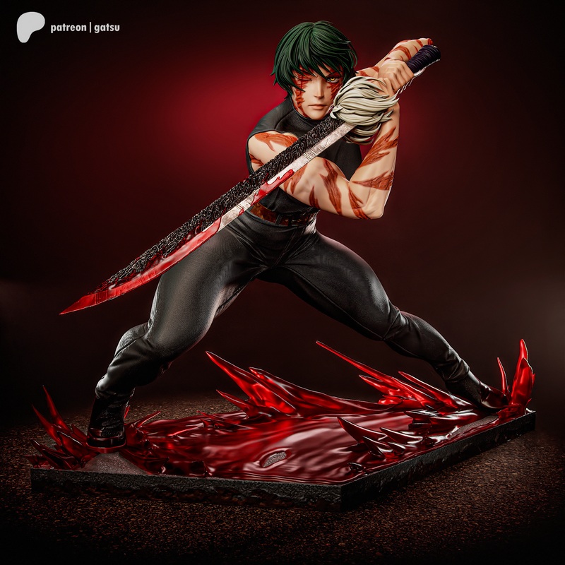 Gatsu Studios 旗下《咒术回战》角色麻实木3D打印模型|Gatsu Studios – Jujutsu Kaisen – Maki Zenin – 3D Print Model