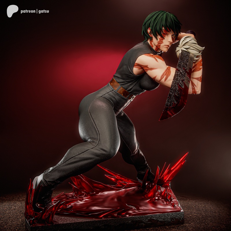 Gatsu Studios 旗下《咒术回战》角色麻实木3D打印模型|Gatsu Studios – Jujutsu Kaisen – Maki Zenin – 3D Print Model
