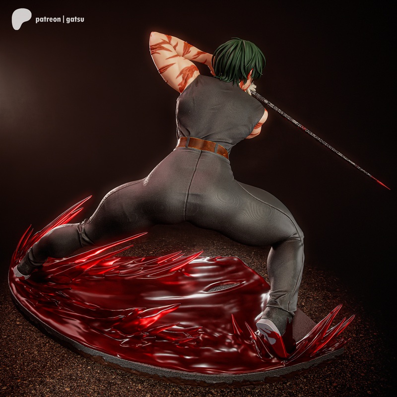 Gatsu Studios 旗下《咒术回战》角色麻实木3D打印模型|Gatsu Studios – Jujutsu Kaisen – Maki Zenin – 3D Print Model