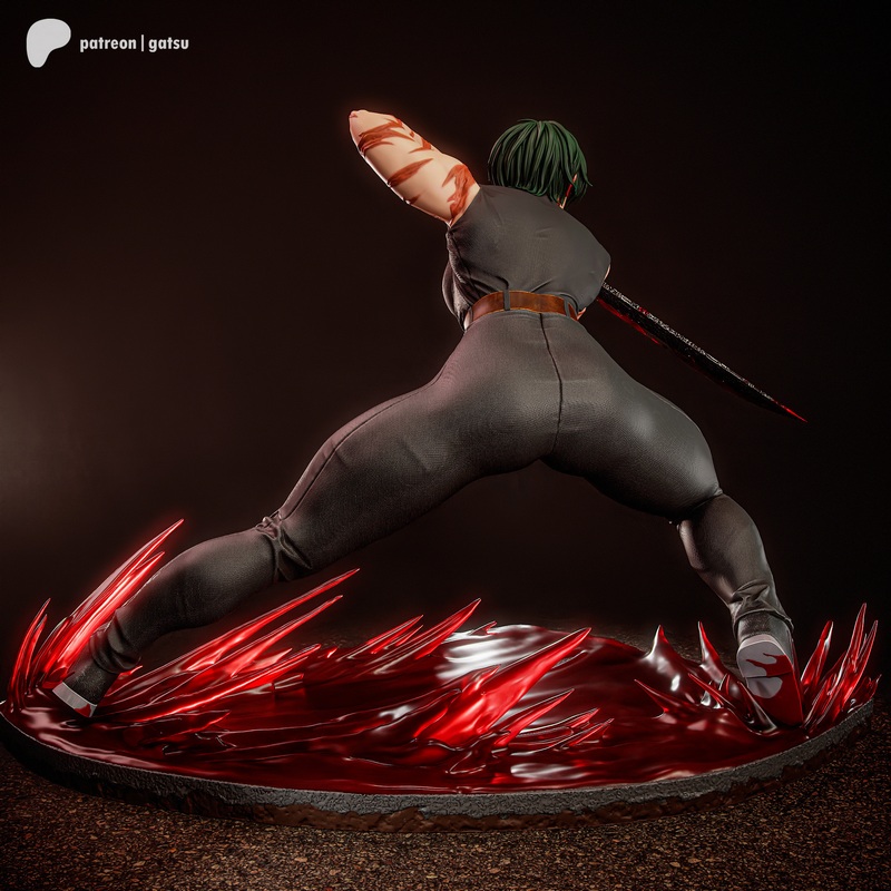 Gatsu Studios 旗下《咒术回战》角色麻实木3D打印模型|Gatsu Studios – Jujutsu Kaisen – Maki Zenin – 3D Print Model