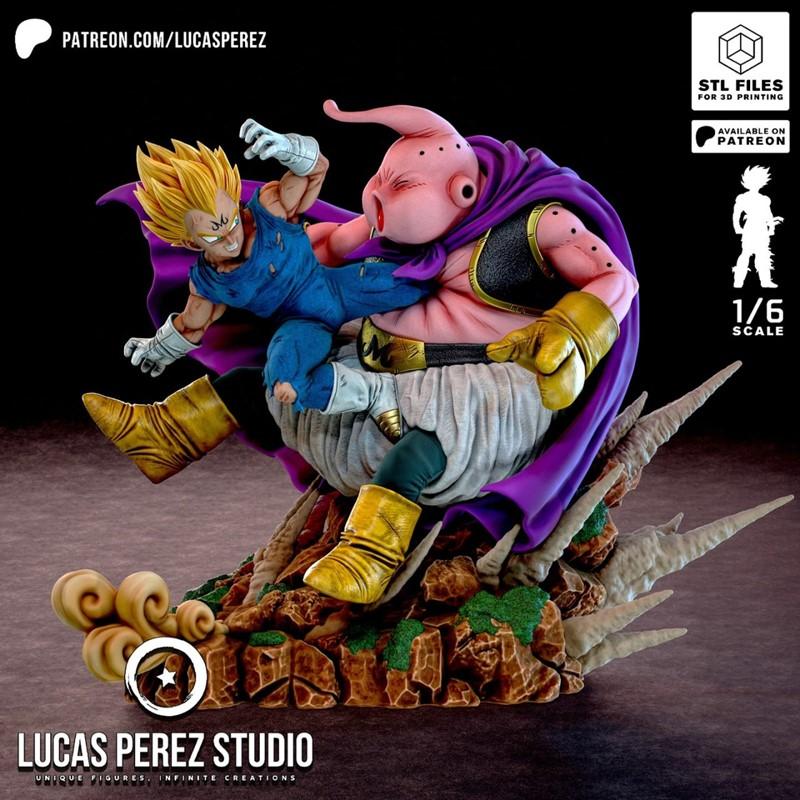 卢卡斯·佩雷斯 3D打印模型：贝吉塔对战布布|Lucas Perez – Majin Vegeta vs Buu – 3D Print Model STL