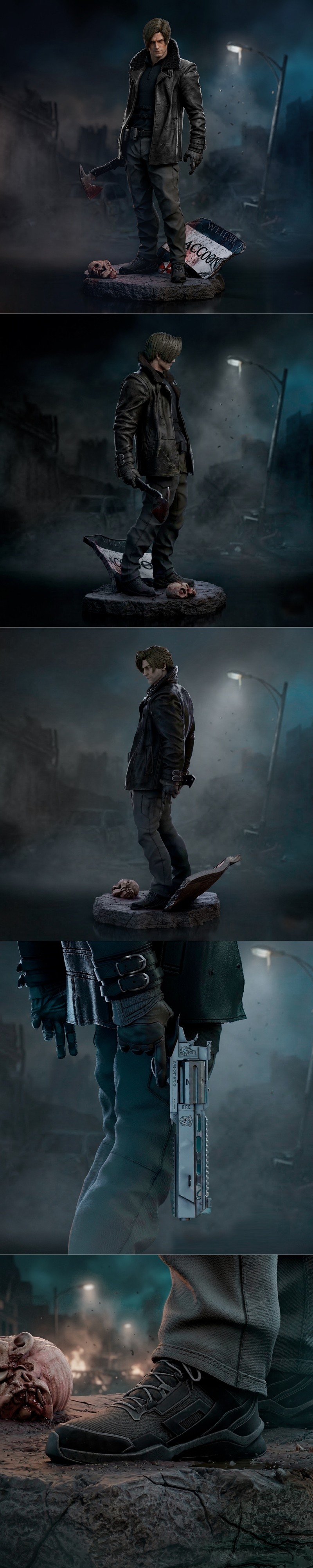 莱昂·S·肯尼迪残余邪恶雕像 3D打印模型|Leon S. Kennedy Residual Evil Statue – 3D Print Model STL
