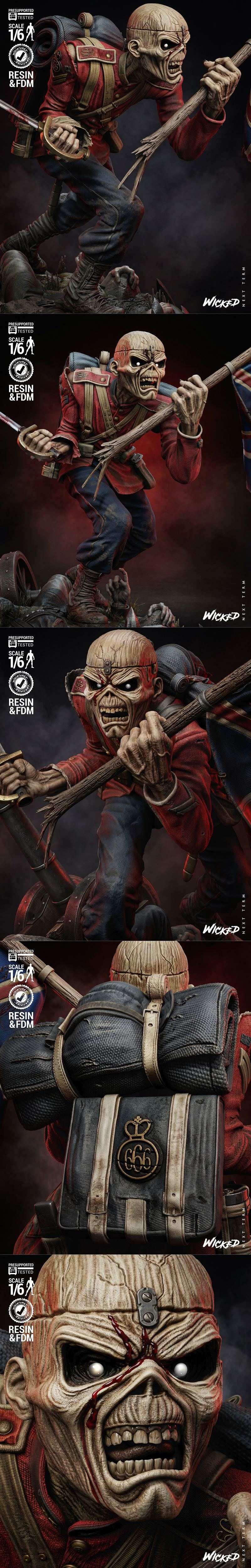 铁娘子3D打印模型|Wicked – Iron Maiden Sculpture – 3D Print Model STL