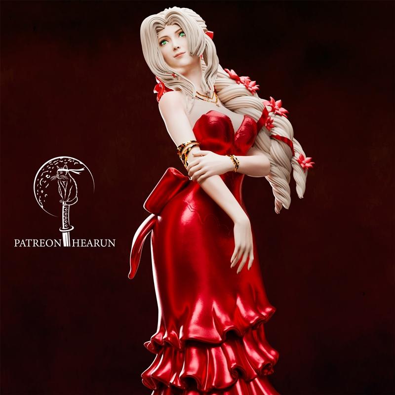 Hearun – Aerith Gainsborough Final Fantasy SFW – 3D Print Model STL