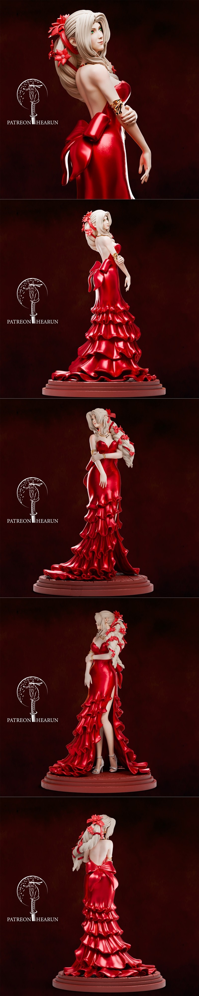 Hearun – Aerith Gainsborough Final Fantasy SFW – 3D Print Model STL