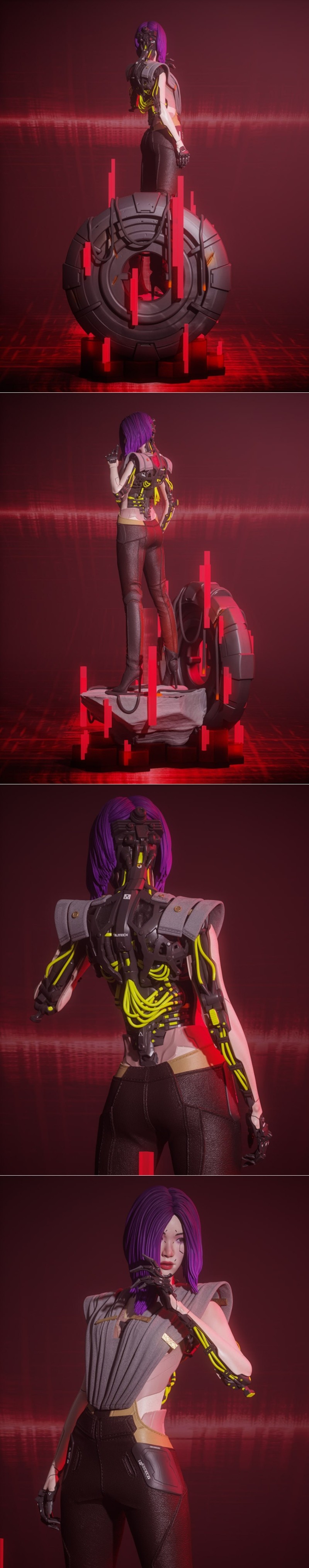 Yongblood Sculpture – Songbird – Cyberpunk 2077 – 3D Print Model STL