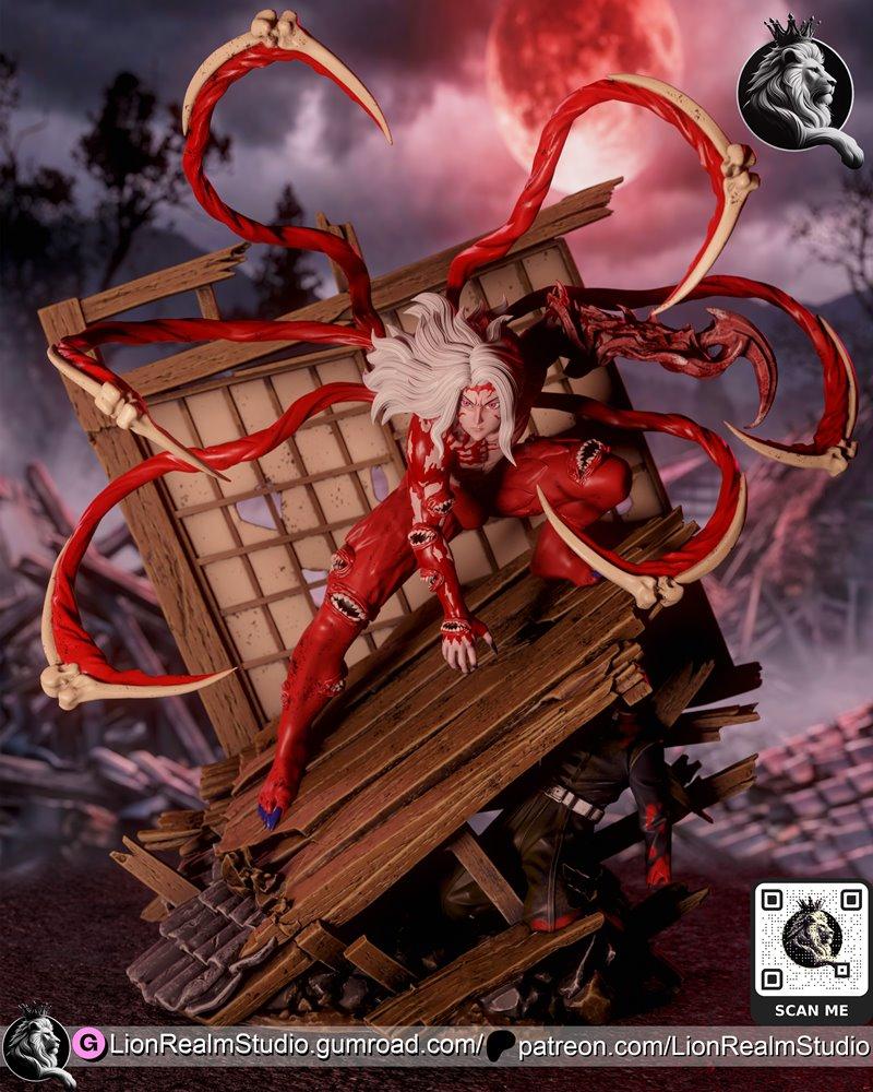 demon Slayer 狮子之域工作室 - 穆丹·比古斯吉 3D打印模型|LionRealm Studio – Muzan Kibutsuji from Demon Slayer Has – 3D Print Model STL