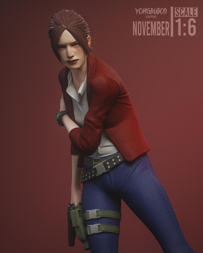 永血雕塑 – 克莱尔·雷德菲尔德揭秘 3D打印模型|Yongblood Sculpture – Claire Redfield Revelations 2 – 3D Print Model STL
