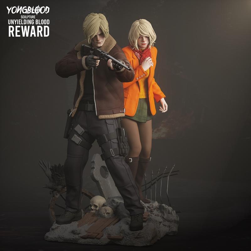 Yongblood Sculpture – Leon & Ashley diorama – Loyalty – 3D Print Model STL