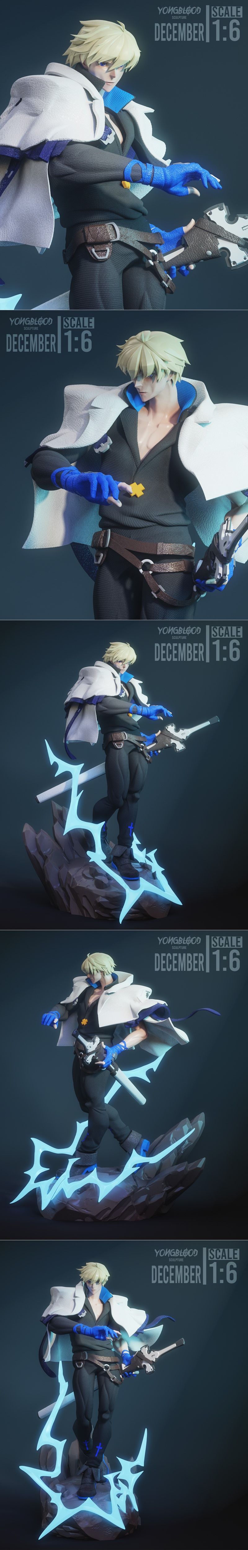 永血雕塑 – Ky Kiske – 3D打印模型|Yongblood Sculpture – Ky Kiske – 3D Print Model STL