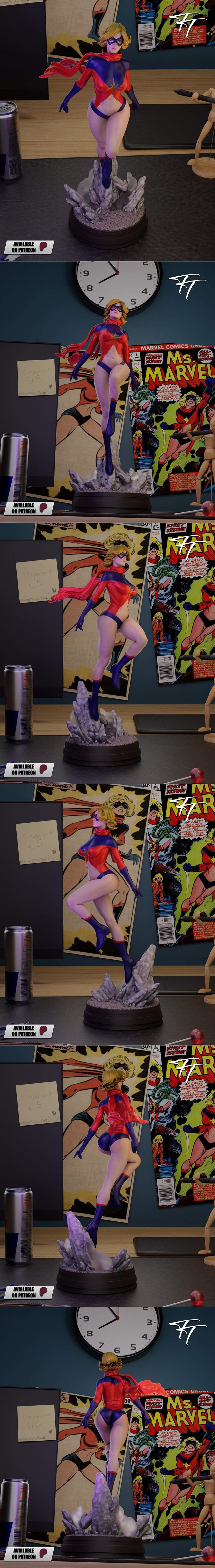 经典漫威少女战士3D打印模型|Trick or treat Studio – Ms Marvel Classic – 3D Print Model STL