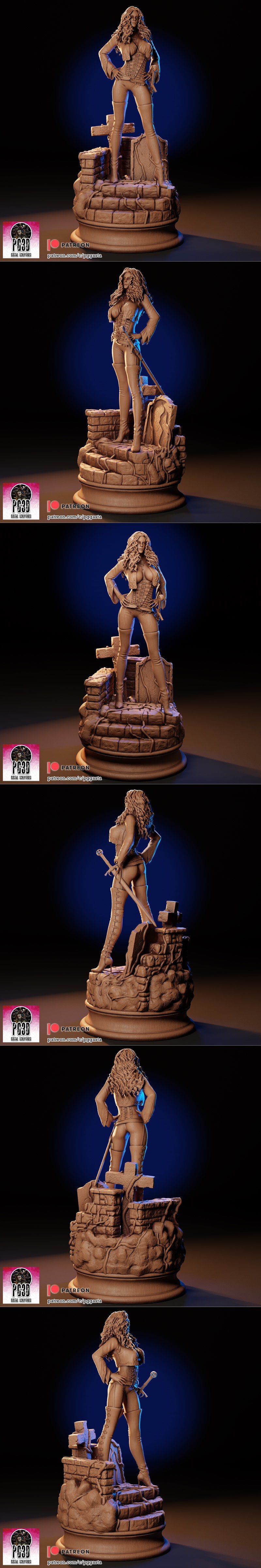 PG3D - 《范海辛》3D打印模型|PG3D – Anna Valerious – Van Helsing – 3D Print Model STL
